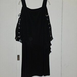 JBS Women Cold-Shoulder Sheer Overlay Semi-Formal Mini Dress (16W)